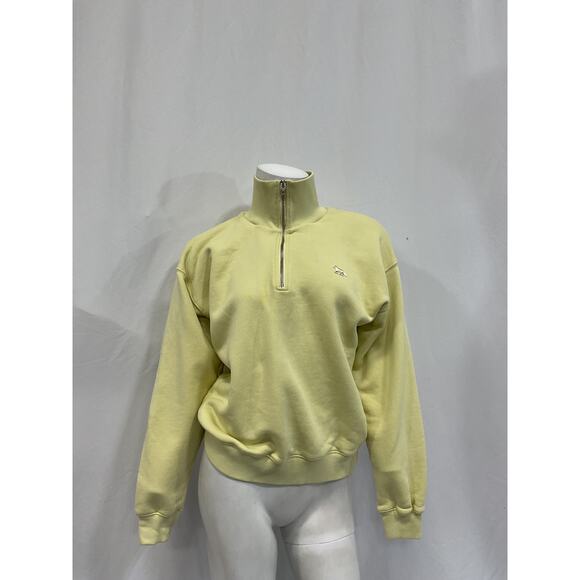 Maison Kitsun� 'Baby Fox' Yellow Turtleneck Sweatshirt Size XS - Picture 2 of 5
